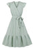 Vestido Pin Up Verde Liso Anos 50