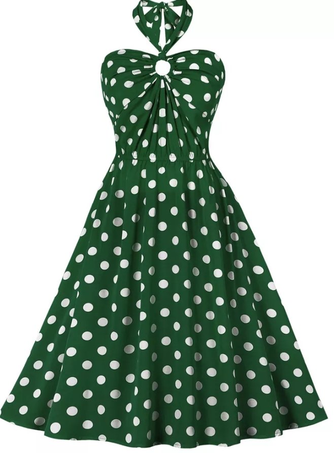 Vestido Pin Up Verde Maçã Dos Anos 50