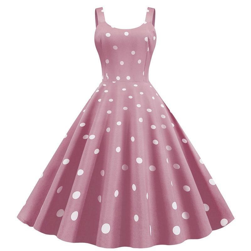 Vestido Rosa Pin Up Dos Anos 50