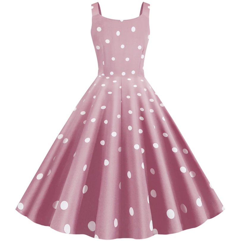 Vestido Rosa Pin Up Dos Anos 50