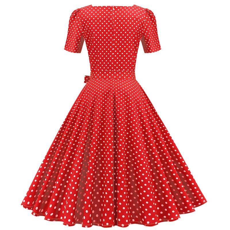 Vestido Vermelho De Bolinhas Anos 50