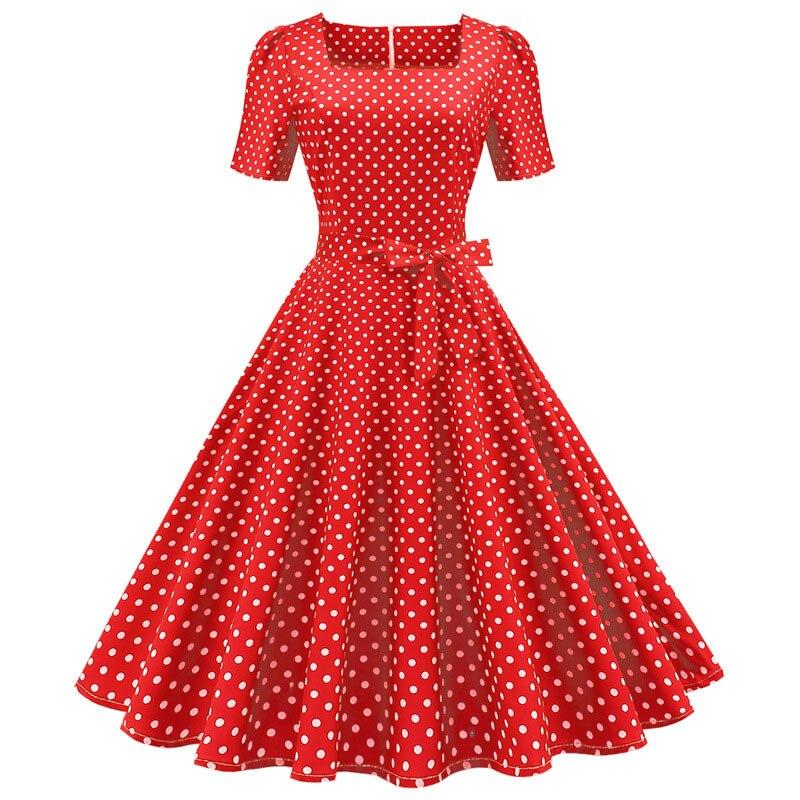 Vestido Vermelho De Bolinhas Anos 50