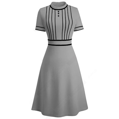 Vestido Chique Dos Anos 60 Cinza