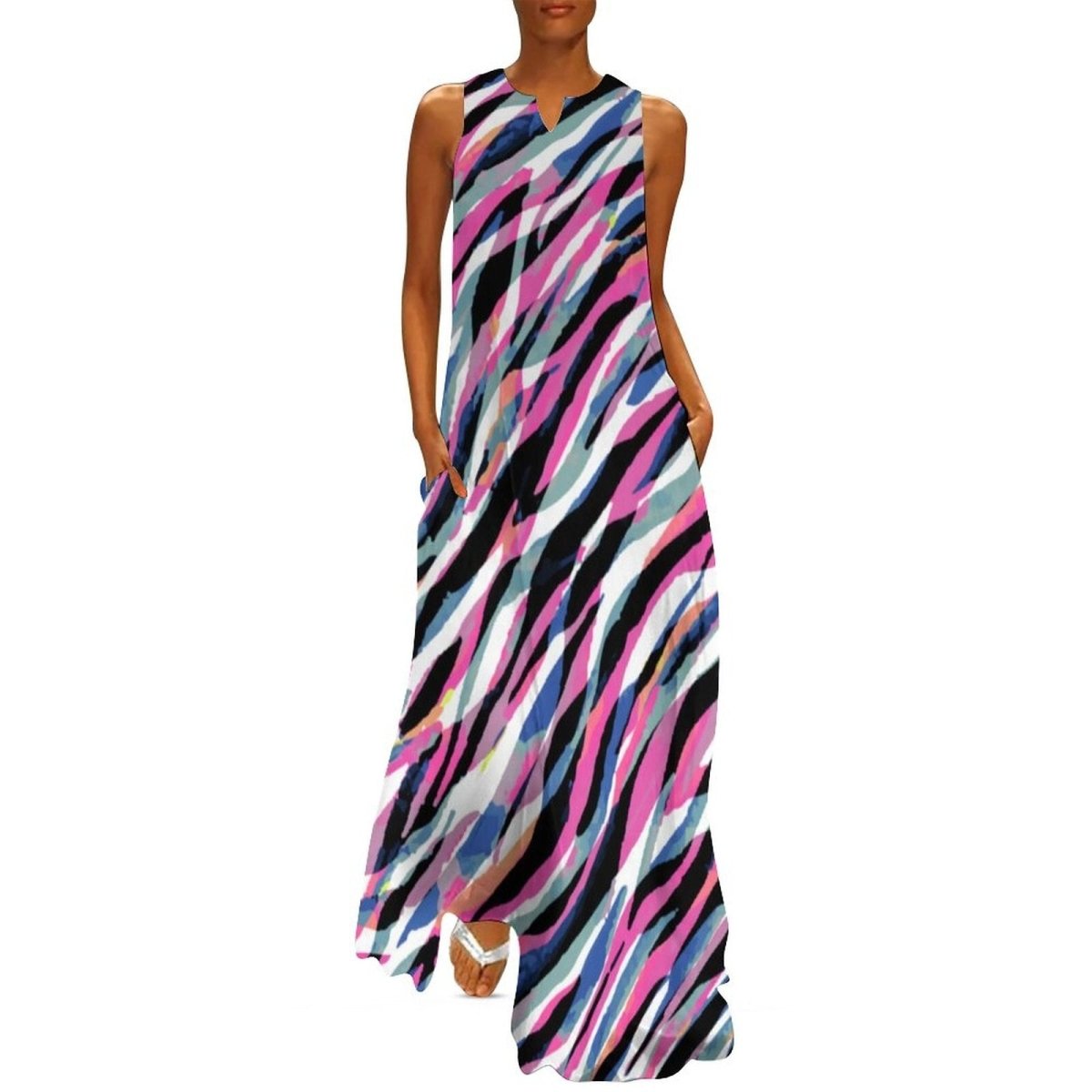 Vestido Fluido Vintage Dos Anos 70