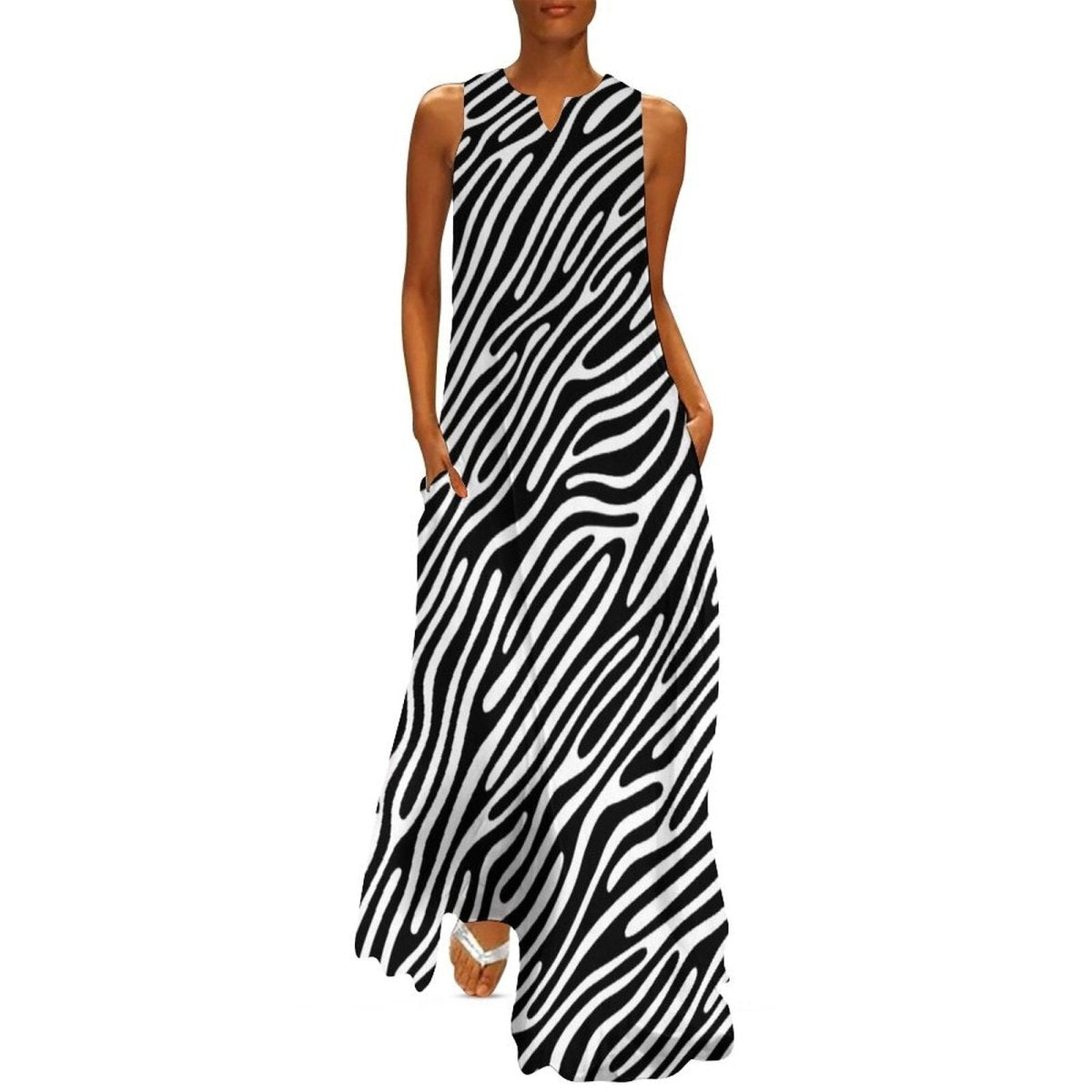 Vestido Vintage Zebra Dos Anos 70
