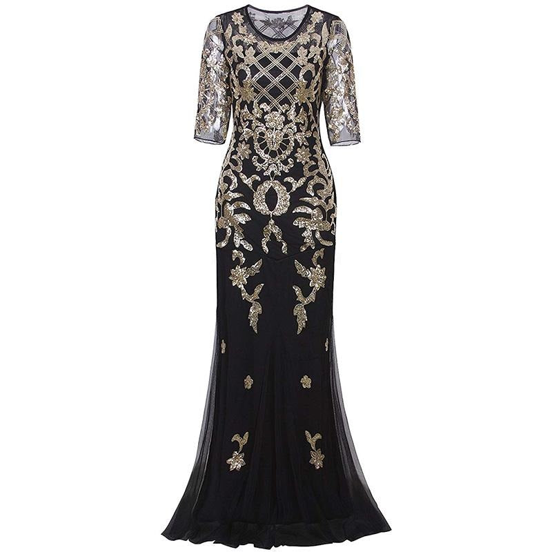 Vestido Plus Size Anos 1920 Dourado