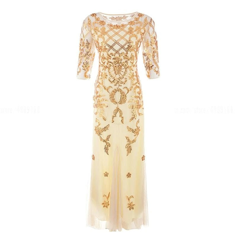 Vestido Vintage Marfim Anos 20