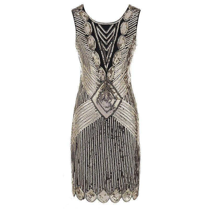Vestido Dourado Anos 20 Plus Size
