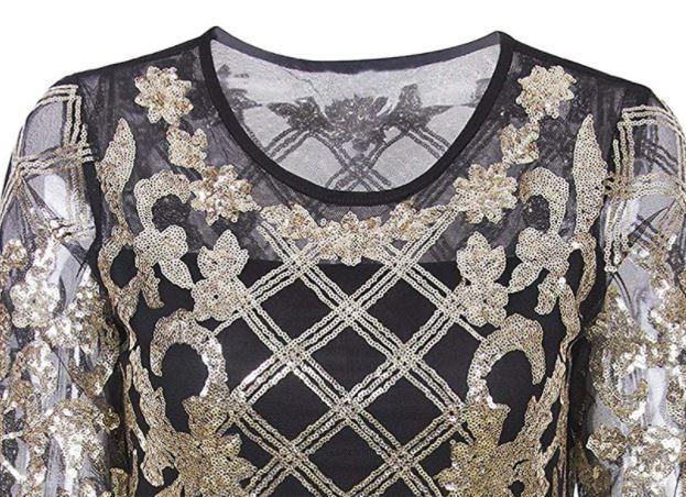 Vestido Dourado Vintage Dos Anos 1920