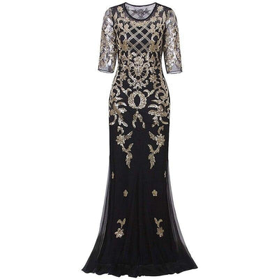 Vestido Dourado Vintage Dos Anos 1920