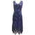Vestido Vintage Anos 20 Azul