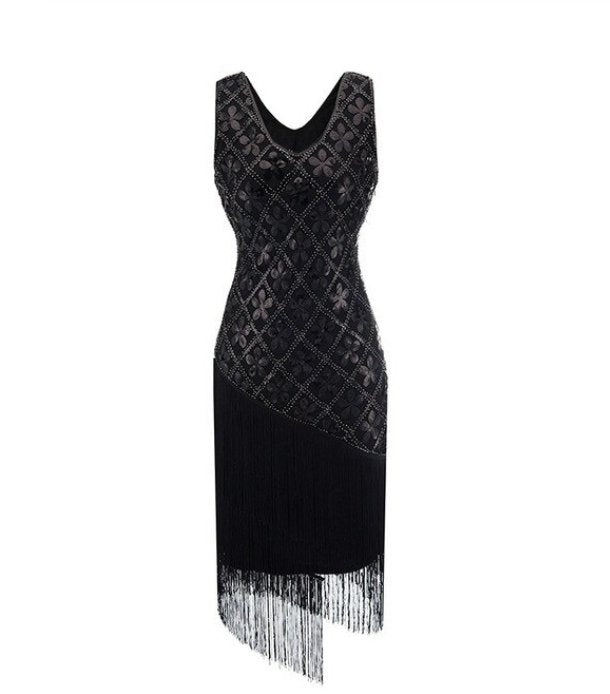 Vestido Preto Plus Size Vintage Anos 20