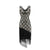 Vestido Vintage Anos 20 Plus Size Dourado Preto