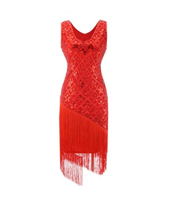 Vestido Vermelho Plus Size Vintage Anos 20