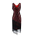 Vestido Vermelho Preto Plus Size Vintage Anos 20