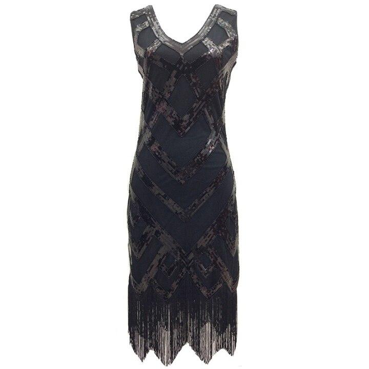 Vestido Preto Vintage Anos 20