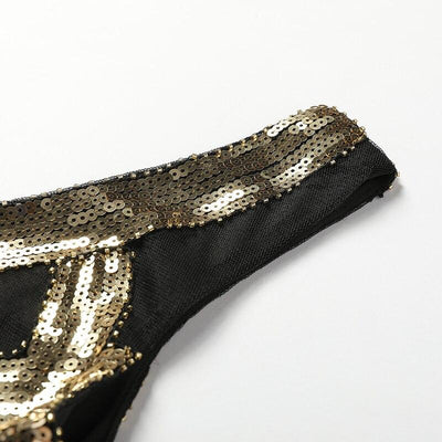 Vestido Vintage Anos 20 Preto Dourado