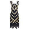 Vestido Vintage Anos 20 Preto Dourado