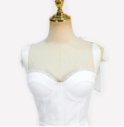 Vestido Branco Anos 40
