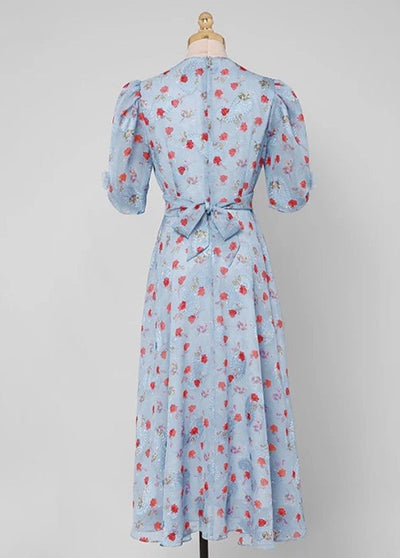 Vestido Azul Anos 40