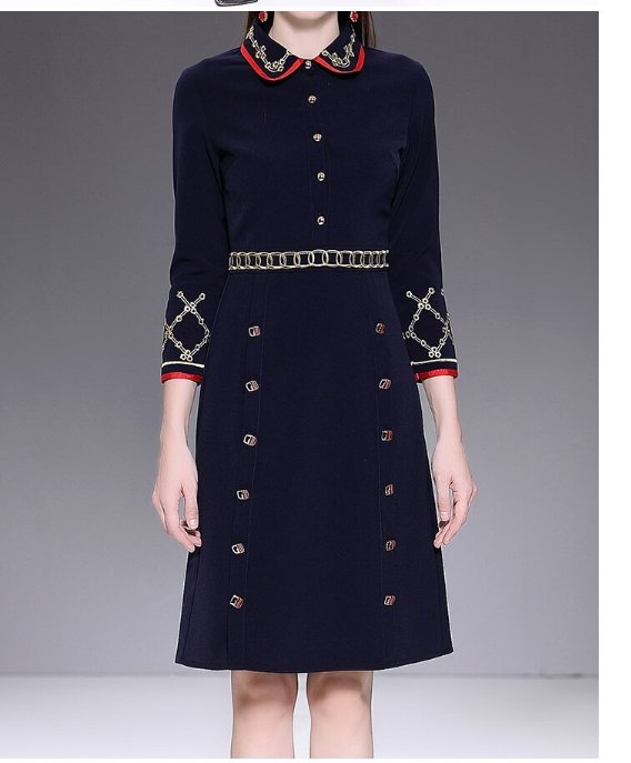 Vestido Lápis Azul Anos 40