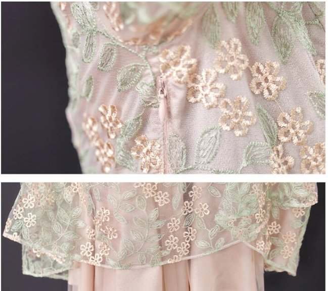 Vestido De Renda Vintage Chique Anos 40 Cinza