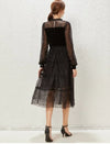 Vestido De Renda Vintage Chique Anos 40 Preto