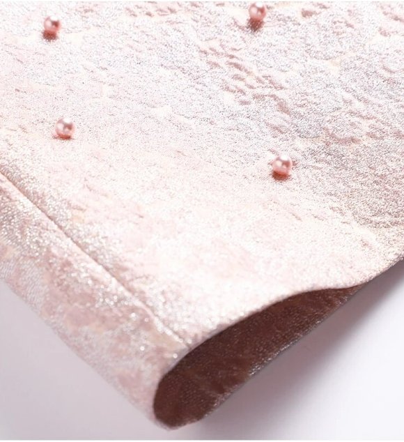 Vestido Rosa Com Miçangas Dos Anos 40