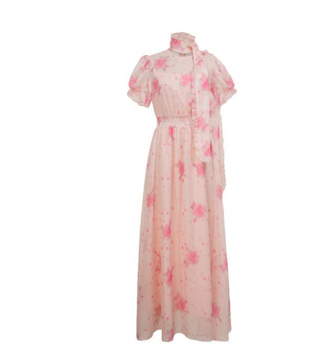 Vestido Vintage Coral Claro Dos Anos 40