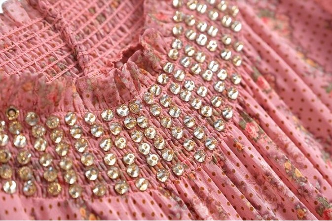 Vestido Vintage Rosa Pálido Dos Anos 40