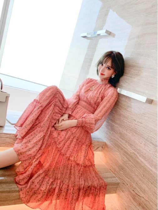 Vestido Vintage Rosa Pálido Dos Anos 40