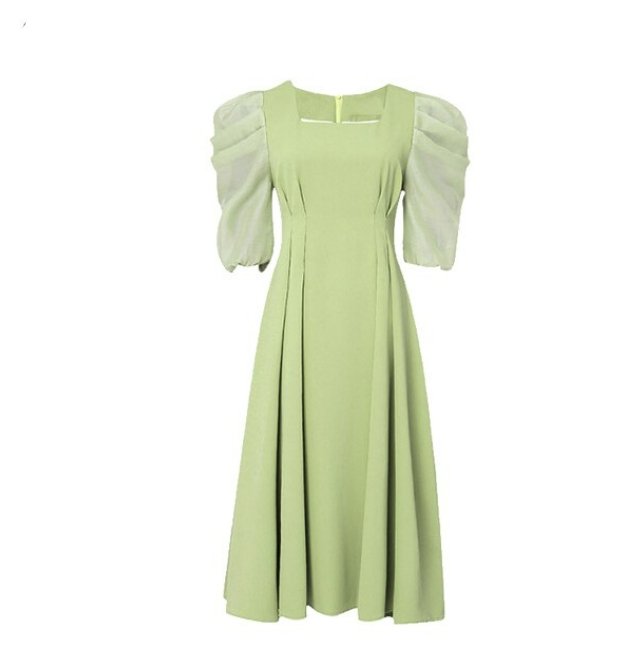 Vestido Vintage Verde Claro Dos Anos 40