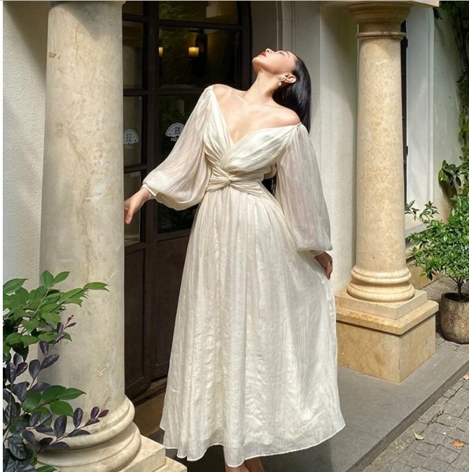 Vestido Vintage Com Babados Dos Anos 40