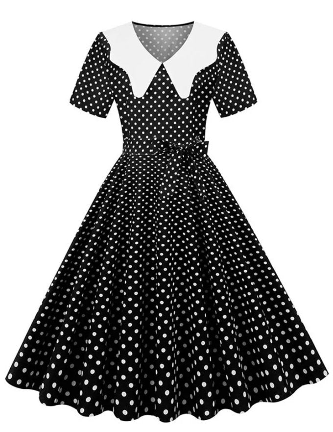 Vestido Preto E Branco Anos 50 Anos 60