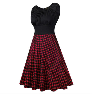 Vestido Vermelho E Preto Anos 50 Anos 60