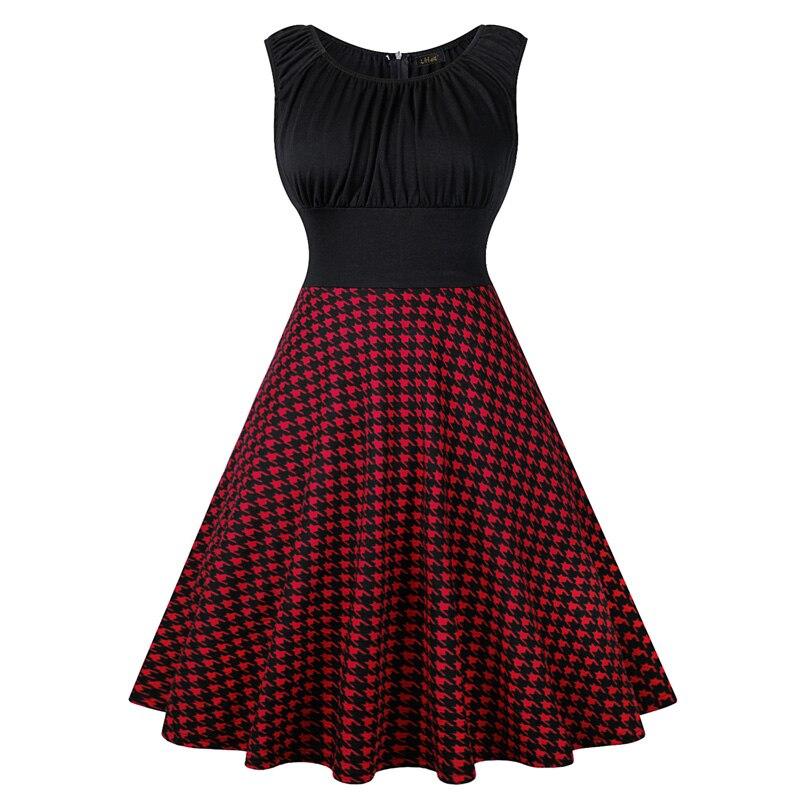 Vestido Vermelho E Preto Anos 50 Anos 60