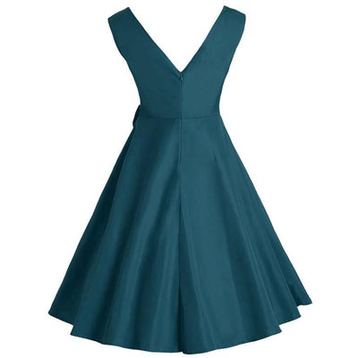 Vestido Chique Anos 50 Azul