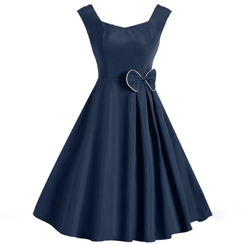 Vestido Azul Chique Dos Anos 50