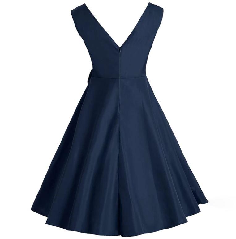 Vestido Azul Chique Dos Anos 50