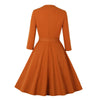 Vestido Laranja Anos 50