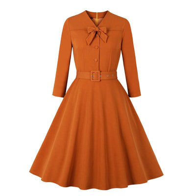 Vestido Laranja Anos 50