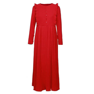 Vestido Vermelho Outono Anos 50