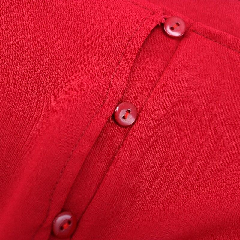 Vestido Vermelho Outono Anos 50