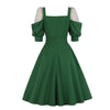 Vestido Feminino Verde Anos 50