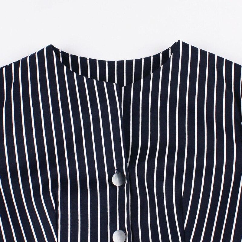 Vestido Vintage Azul Marinho Dos Anos 50