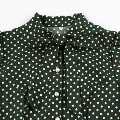 Vestido De Bolinhas Verde Vintage Anos 50