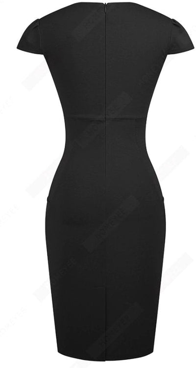 Vestido Liso Preto Anos 60