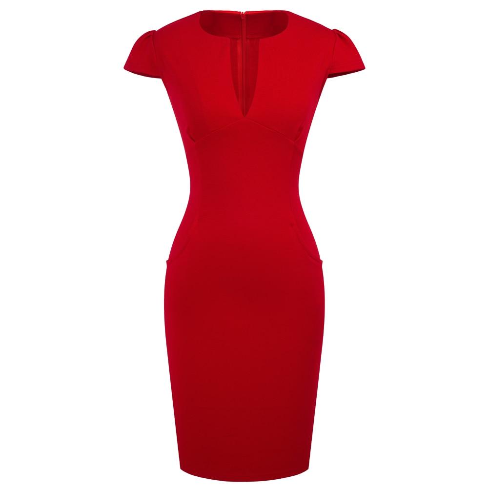 Vestido Dos Anos 60 Vermelho Sólido