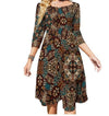 Vestido Hippie Plus Size Anos 70