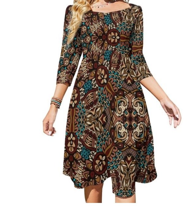 Vestido Hippie Plus Size Anos 70